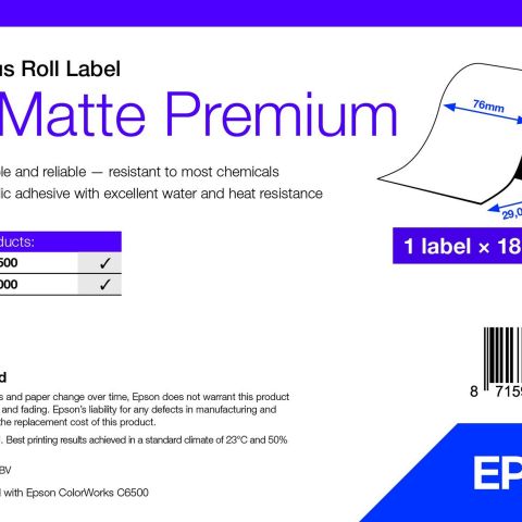 Epson 7113427 étiquette à imprimer Blanc Imprimante d'étiquette adhésive