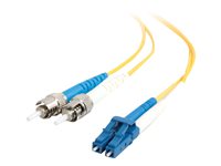 C2G LC-ST 9/125 OS1 Duplex Singlemode PVC Fiber Optic Cable (LSZH)