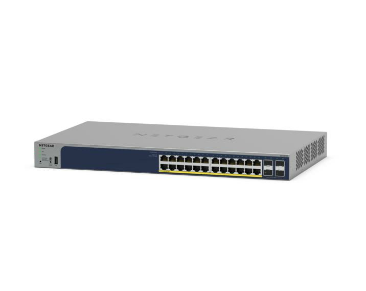 NETGEAR GS728TPP Géré L2/L3/L4 Gigabit Ethernet (10/100/1000) Connexion Ethernet, supportant l'alimentation via ce port (PoE) Gris