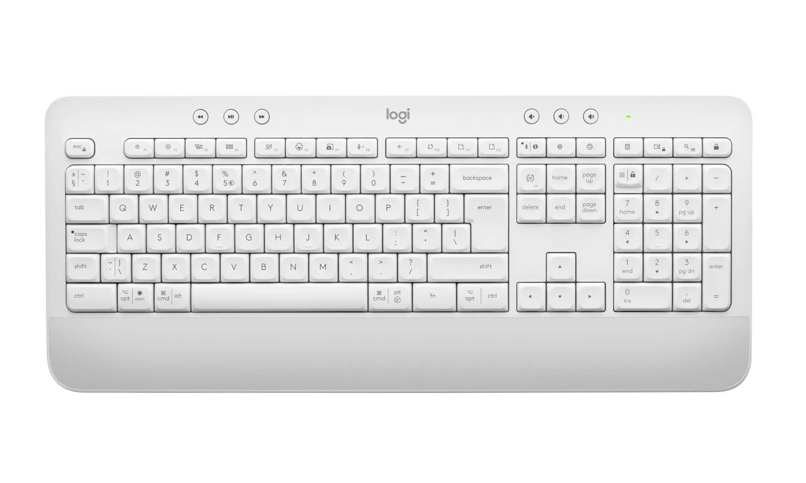 Logitech Signature K650 clavier RF sans fil + Bluetooth QWERTY US International Blanc