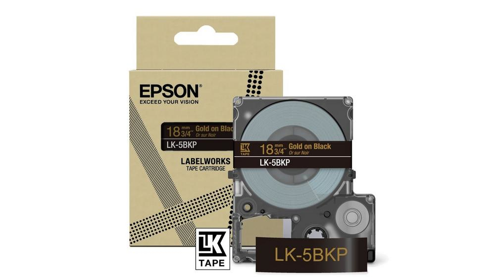 Epson LK-5BKP Noir, Or