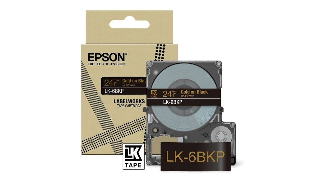 Epson LK-6BKP Noir, Or