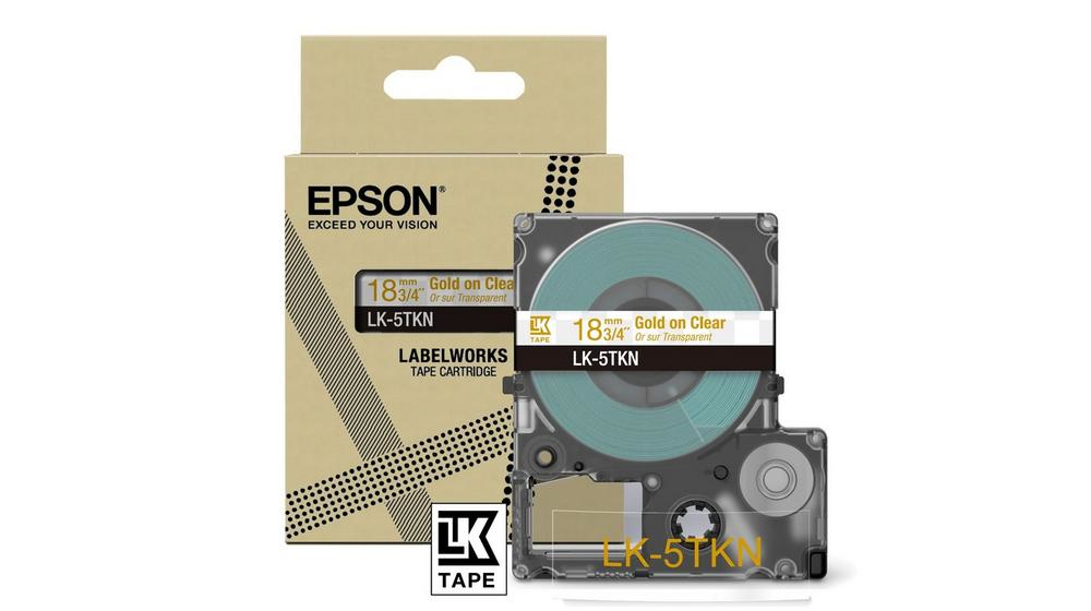 Epson LK-5TKN Or, Transparent