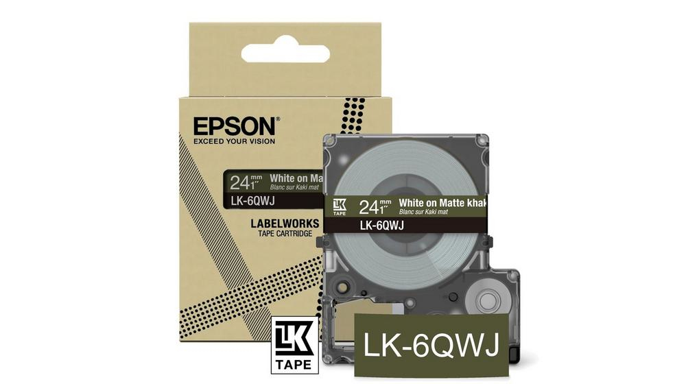 Epson LK-6QWJ Kaki, Blanc