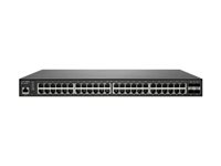 SonicWall SWS14-48FPOE Géré L2 Gigabit Ethernet (10/100/1000) Connexion Ethernet, supportant l'alimentation via ce port (PoE) 1U Noir