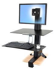 Ergotron WorkFit-S Single HD Workstation with Worksurface Standing Desk