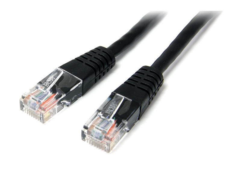 StarTech.com Câble patch UTP Cat5e de 15 m avec RJ45 moulé noir - Cordon de connexion de 15 m