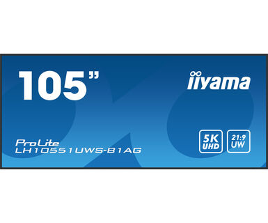 iiyama LH10551UWS-B1AG affichage de messages Panneau plat de signalisation numérique 2,66 m (104.7") LED 500 cd/m² Full HD Ultra large Noir 24/7
