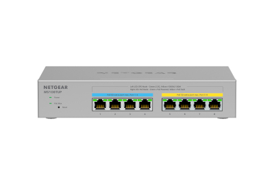 NETGEAR MS108TUP Non-géré L2 2.5G Ethernet (100/1000/2500) Connexion Ethernet, supportant l'alimentation via ce port (PoE) Gris