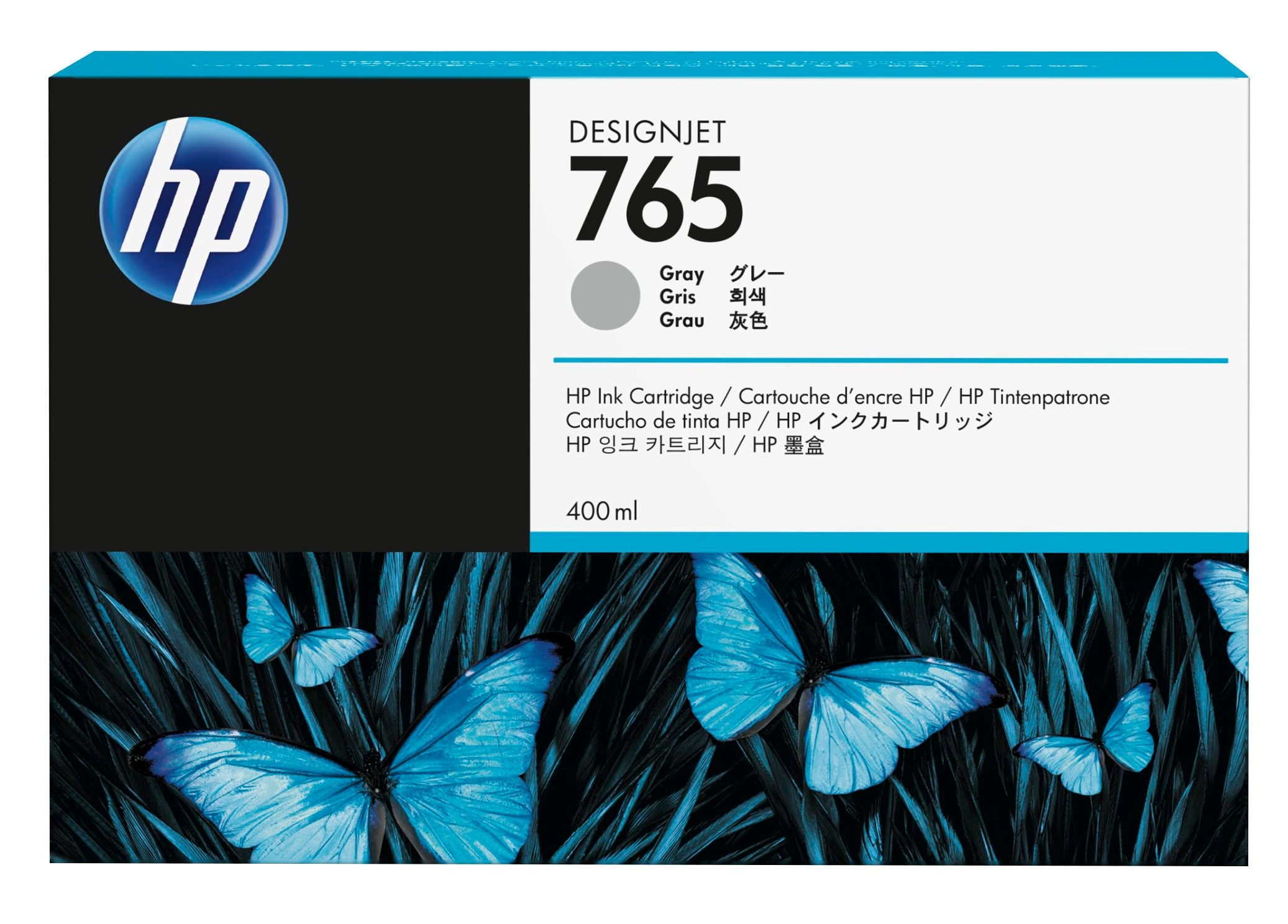 HP 765 400-ml Gray DesignJet Ink Cartridge cartouche d'encre 1 pièce(s) Original Gris