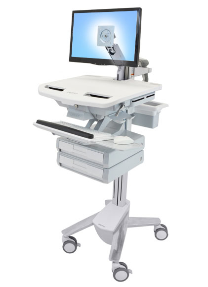 STYLEVIEW CART WITH LCD ARM 2 DRAWERS