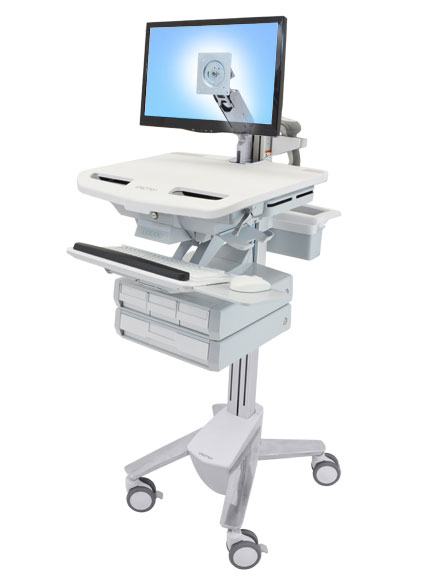 STYLEVIEW CART WITH LCD ARM 4 DRAWERS