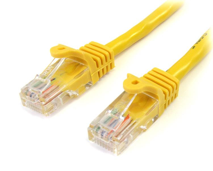 StarTech.com Câble réseau Cat5e UTP sans crochet de 3m - Cordon Ethernet RJ45 anti-accroc - M/M - Jaune