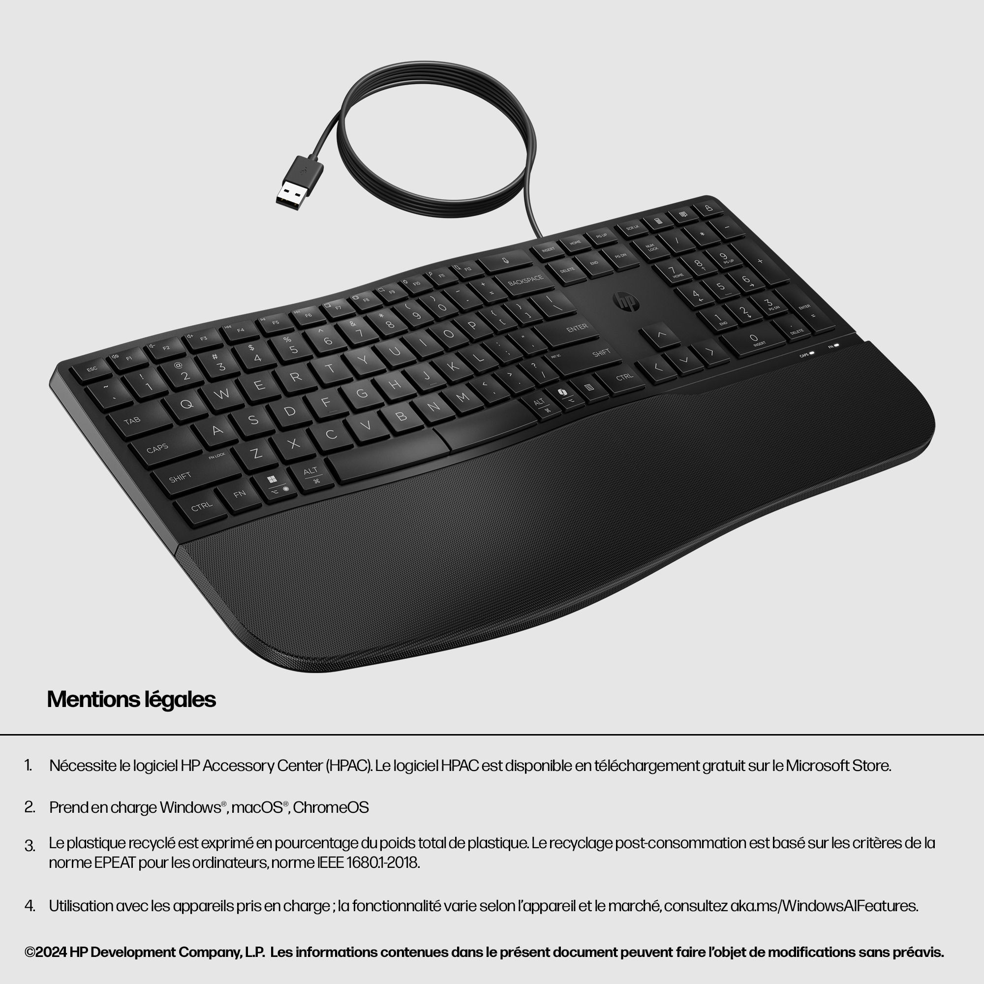 HP 485 Comfort Wired Keyboard