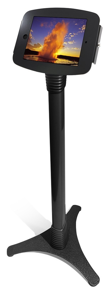 Compulocks Space Adjustable iPad 12.9" Floor Stand Black