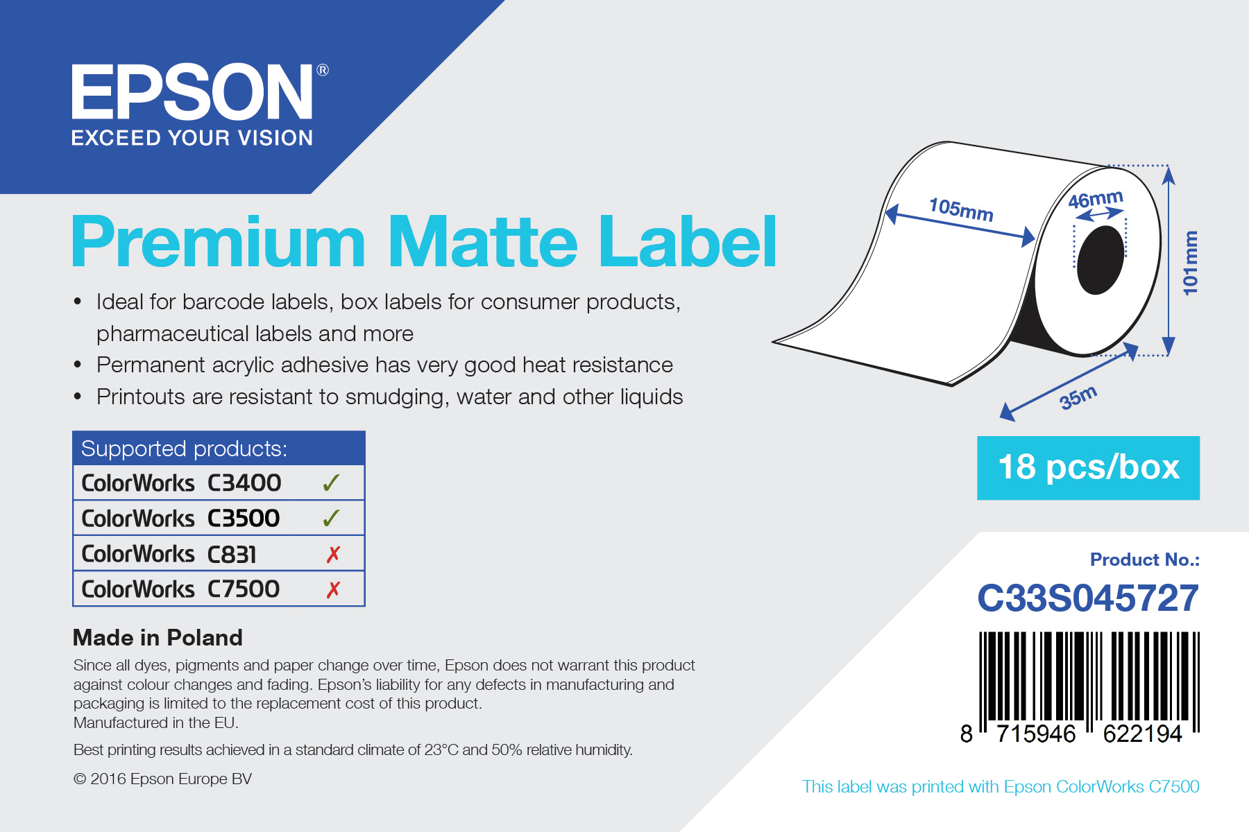 Premium Matte Label