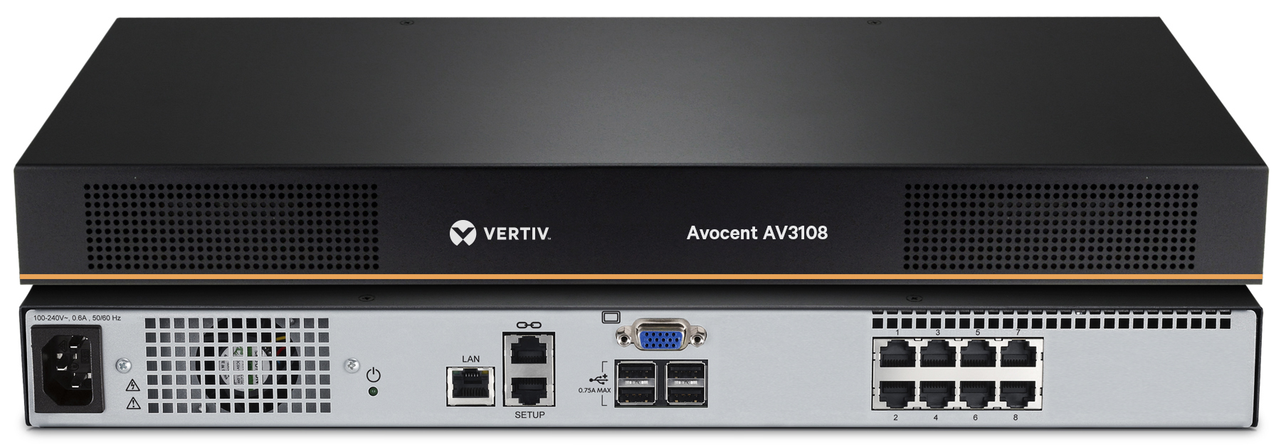 Vertiv Avocent Commutateur KVM digital AutoView 1X8 CAT5, UE