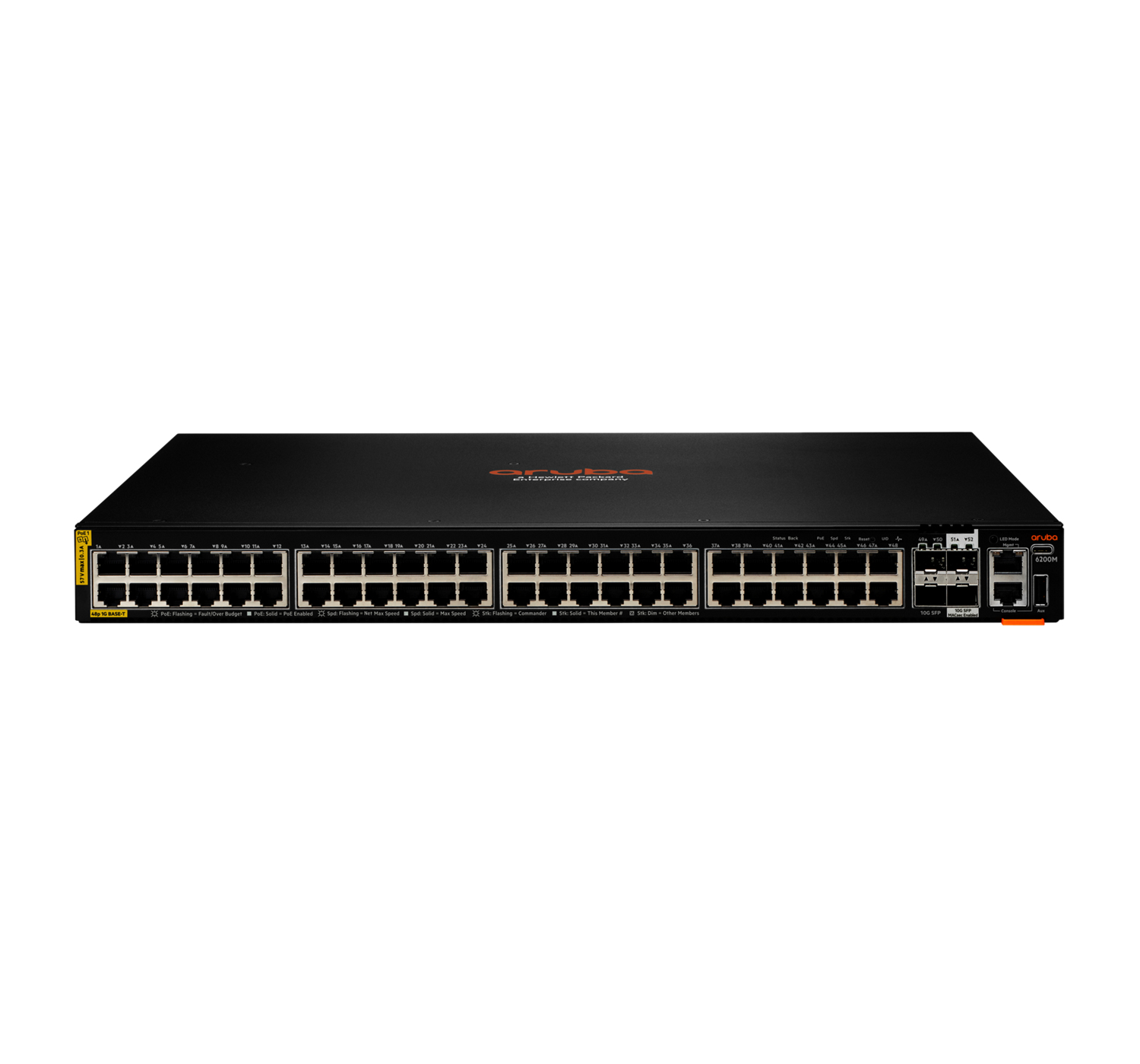 Aruba 6200M Géré L3 Gigabit Ethernet (10/100/1000) Connexion Ethernet, supportant l'alimentation via ce port (PoE)