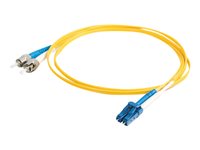 C2G LC-ST 9/125 OS1 Duplex Singlemode PVC Fiber Optic Cable (LSZH)
