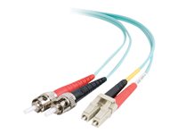 C2G LC-ST 10Gb 50/125 OM3 Duplex Multimode PVC Fiber Optic Cable (LSZH)