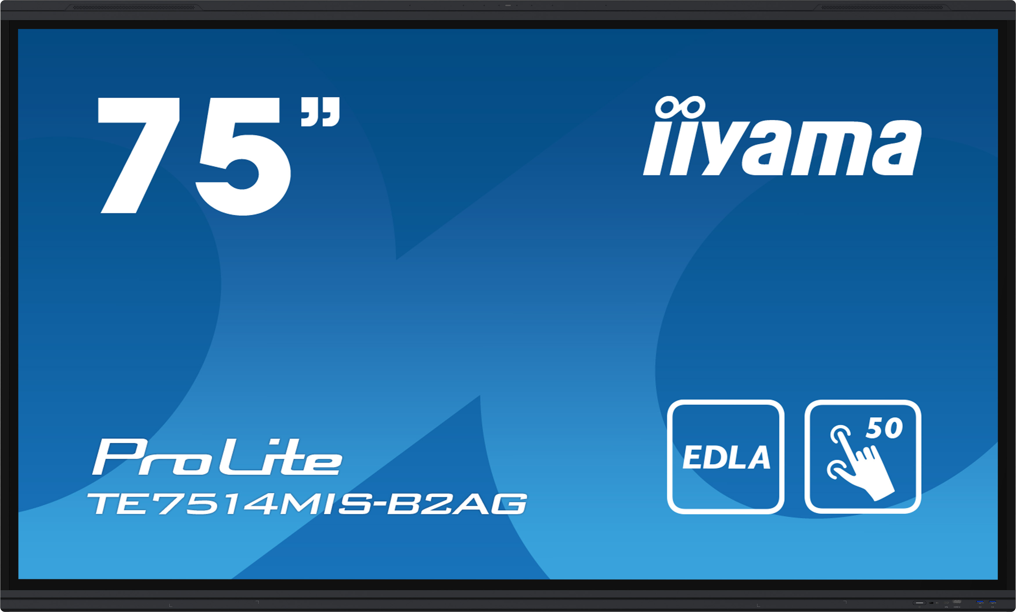 iiyama PROLITE TE7514MIS-B2AG Écran plat de signalisation numérique 190,5 cm (75") Wifi 435 cd/m² 4K Ultra HD Noir Écran tactile Intégré dans le processeur Android 24/7