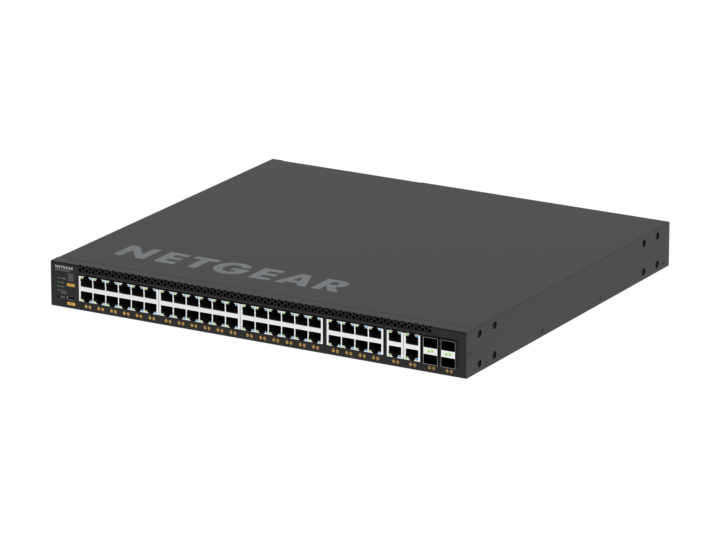 NETGEAR M4350-44M4X4V Géré L3 2.5G Ethernet (100/1000/2500) Connexion Ethernet, supportant l'alimentation via ce port (PoE) 1U Noir