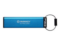 Kingston Technology IronKey Keypad 200C lecteur USB flash 512 Go USB Type-C 3.2 Gen 1 (3.1 Gen 1) Bleu