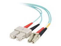 C2G LC-SC 10Gb 50/125 OM3 Duplex Multimode PVC Fiber Optic Cable (LSZH)