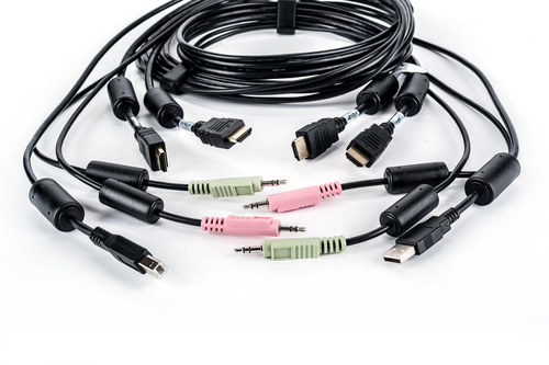 CABLE ASSY 2-HDMI/1-USB/2-AUDIO 6FT