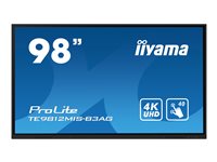 iiyama TE9812MIS-B3AG affichage de messages En forme de kiosk 2,49 m (98") LCD Wifi 400 cd/m² 4K Ultra HD Noir Écran tactile Intégré dans le processeur Android 11 24/7