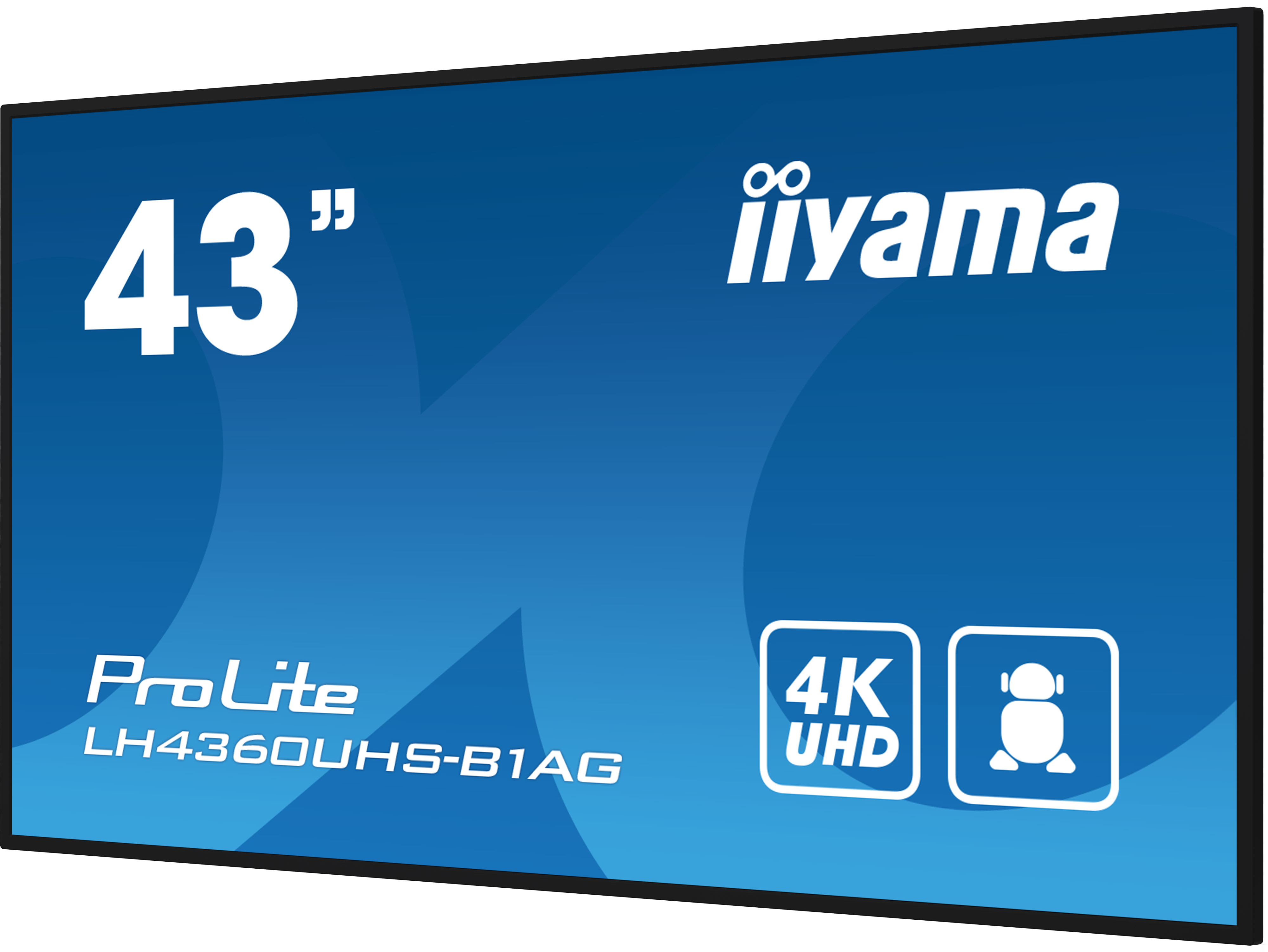iiyama PROLITE Carte A numérique 108 cm (42.5") LED Wifi 500 cd/m² 4K Ultra HD Noir Intégré dans le processeur Android 11 24/7