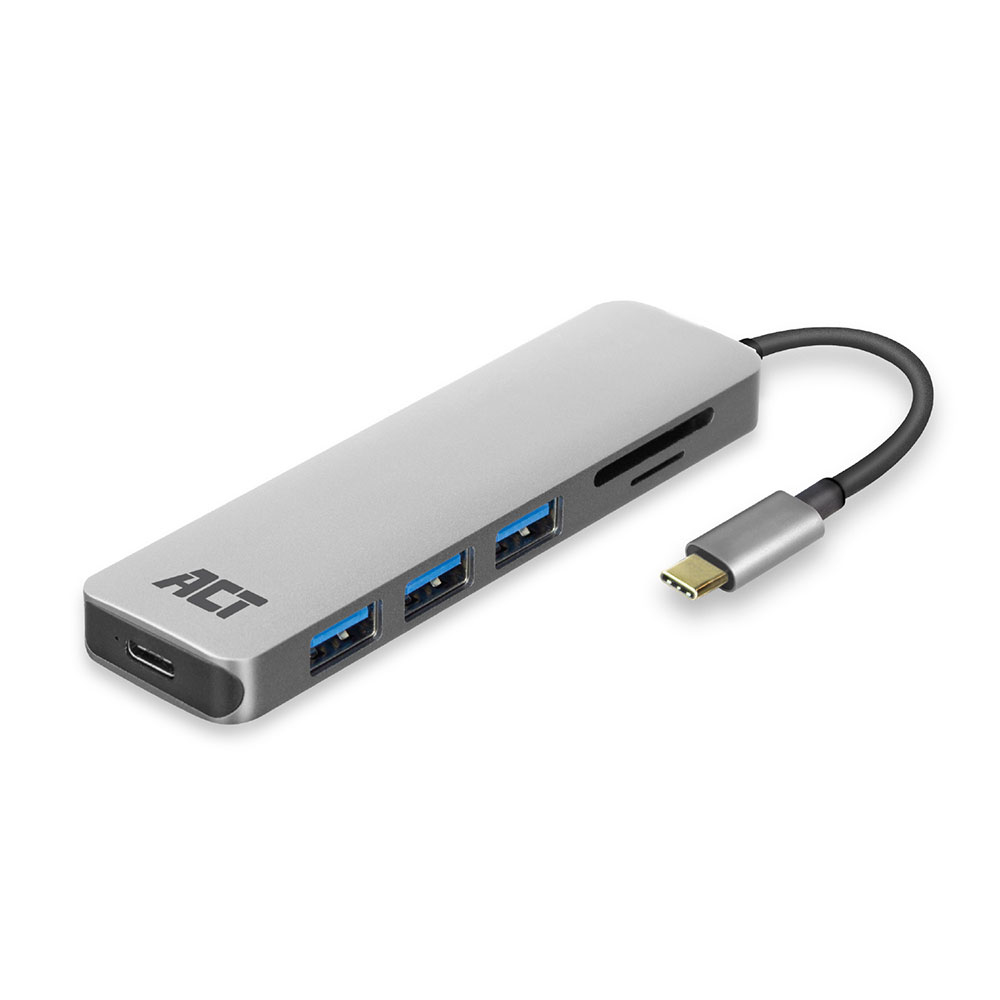 hub & concentrateur USB 3.2 Gen 1 (3.1 Gen 1) Type-C 5000 Mbit/s Gris