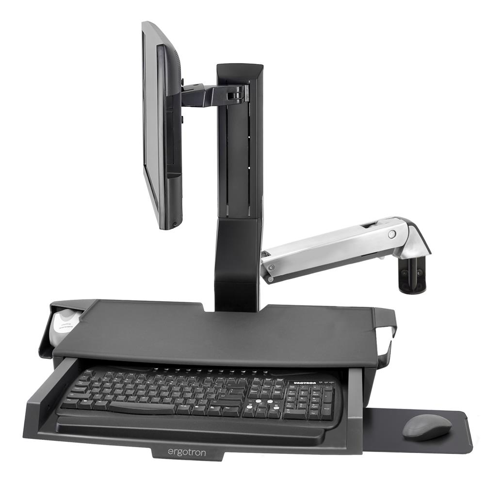 Ergotron Combo Arm with Worksurface & Pan