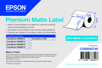 Premium Matte Label Die-CutRoll