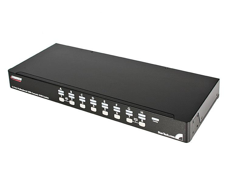 StarTech.com Commutateur KVM PS/2 USB 16 ports 1U empilables sur rack avec OSD