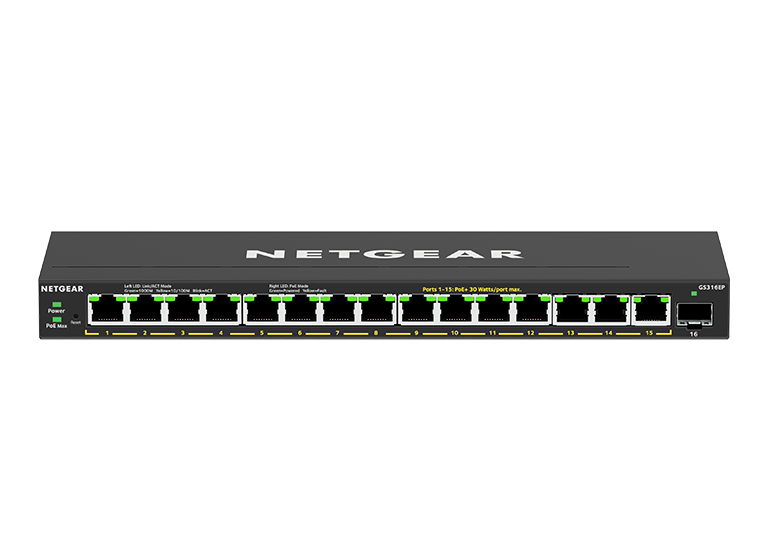 commutateur réseau Géré Connexion Ethernet, supportant l'alimentation via ce port (PoE) Noir