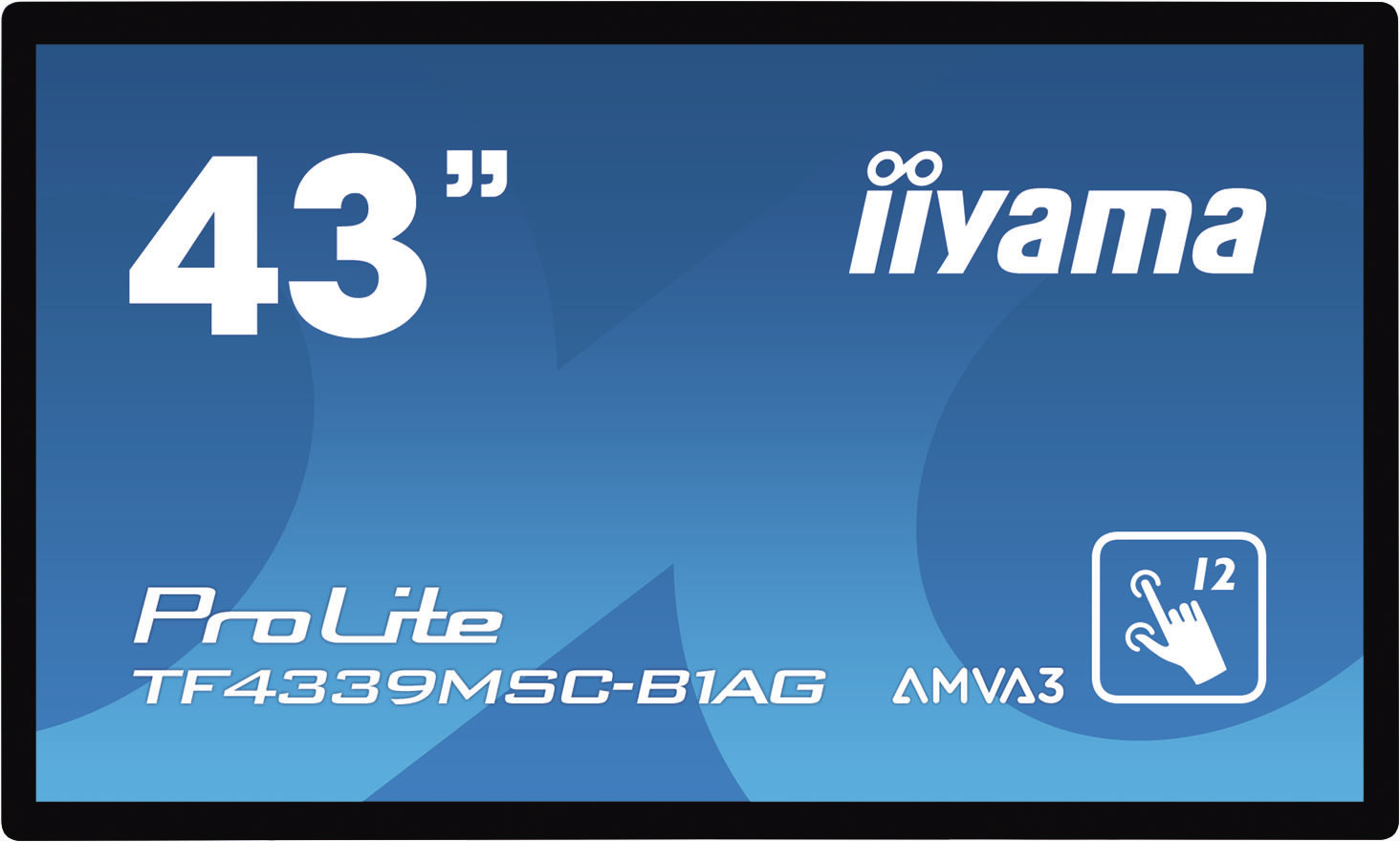 iiyama ProLite TF4339MSC-B1AG moniteur à écran tactile 109,2 cm (43") 1920 x 1080 pixels Plusieurs pressions Multi-utilisateur Noir