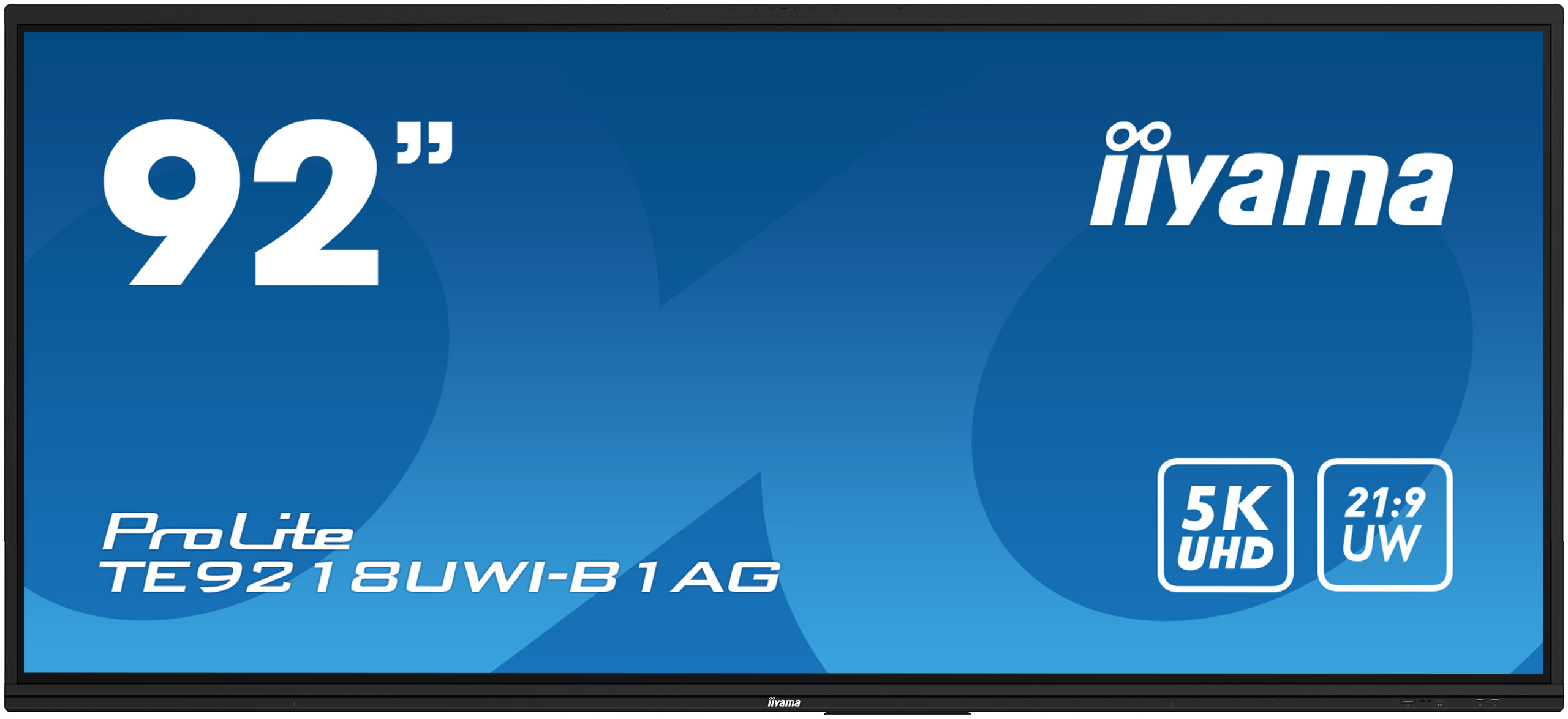 iiyama TE9218UWI-B1AG affichage de messages Écran plat de signalisation numérique 2,32 m (91.5") LED Wifi 500 cd/m² 5K Ultra HD Noir Écran tactile Intégré dans le processeur Android 16/7