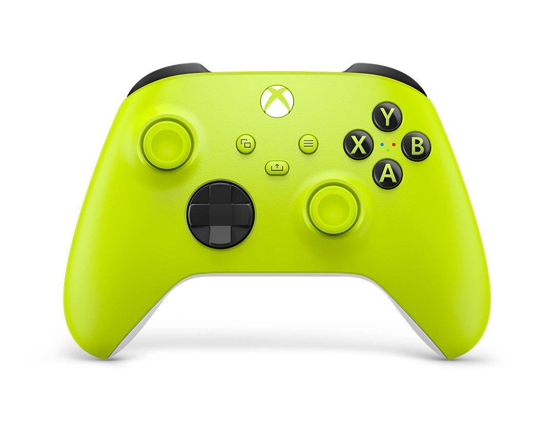 Xbox Wireless Controller Electric Volt Jaune Bluetooth Joystick Analogique/Numérique Xbox, Xbox One, Xbox Series S