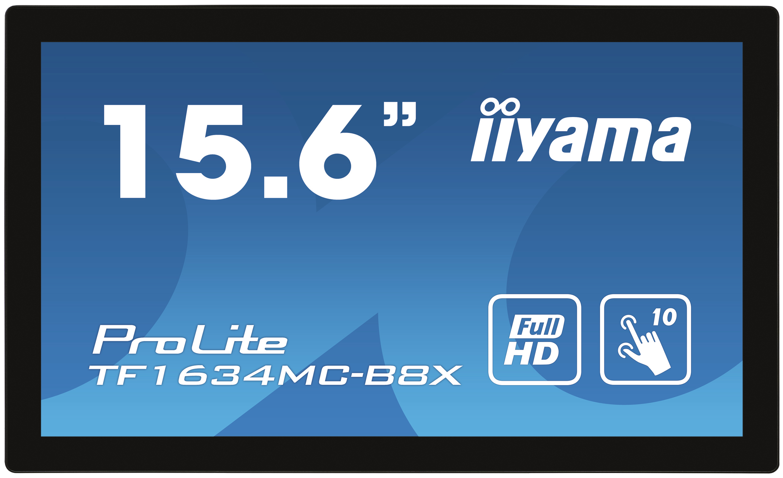 iiyama ProLite TF1634MC-B8X moniteur à écran tactile 39,6 cm (15.6") 1920 x 1080 pixels Plusieurs pressions Multi-utilisateur Noir