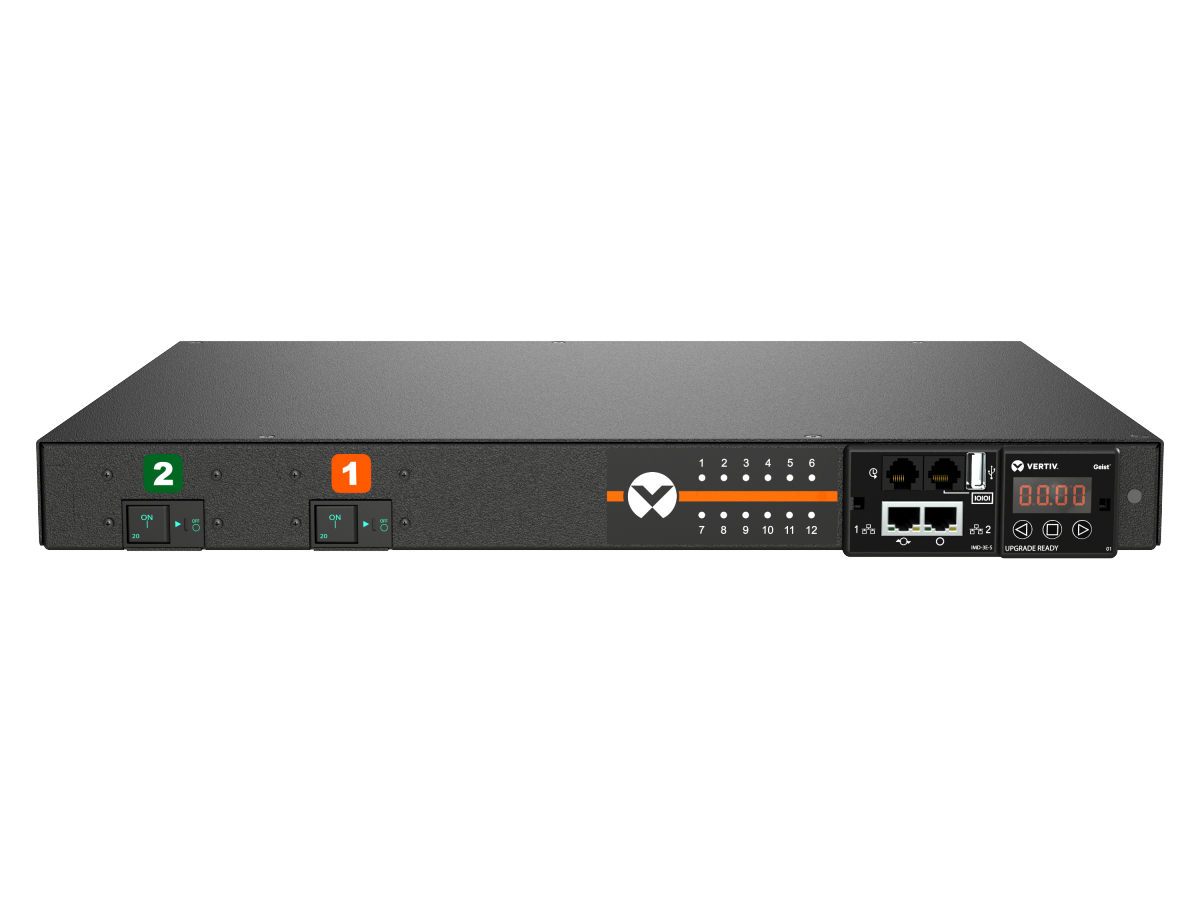 Vertiv Geist MGU3E1R6-12CF13-3PS6B2H10-S unité de distribution d'énergie 12 sortie(s) CA 0U Noir