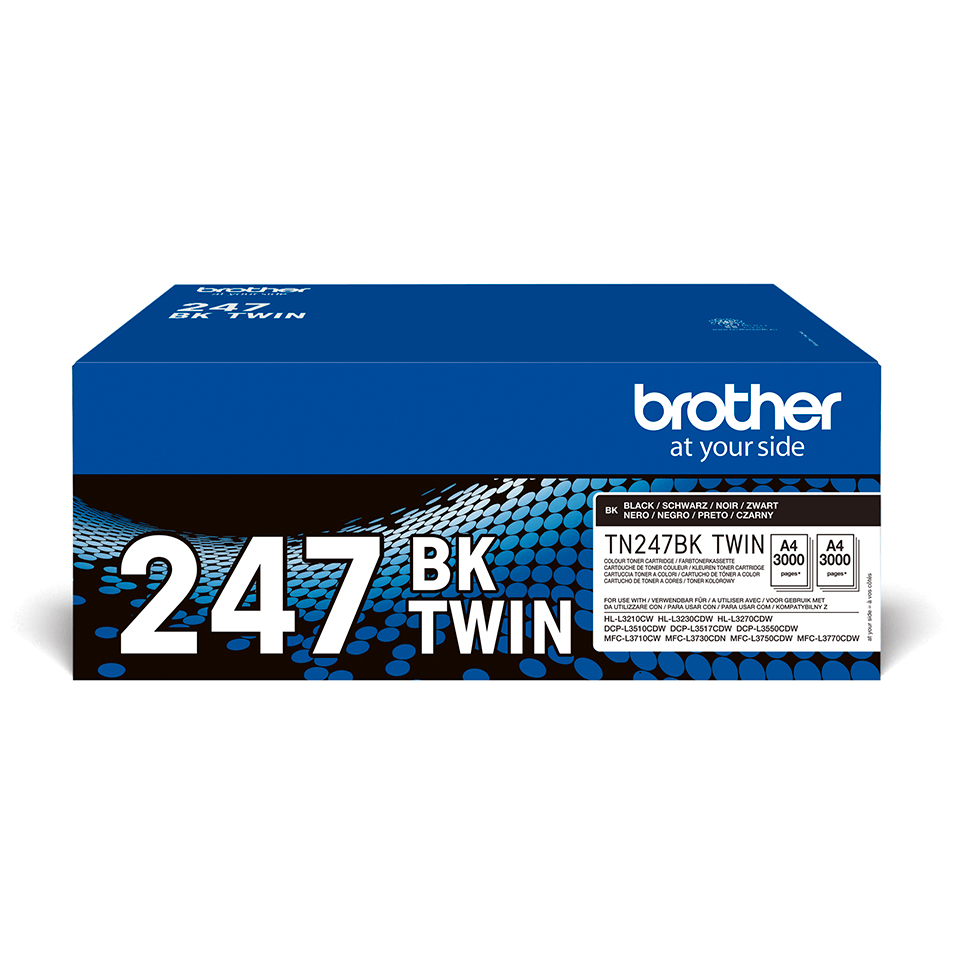 TN-247BKTWIN Black Toner Cartridge ISO 2