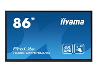 iiyama TE8612MIS-B3AG affichage de messages En forme de kiosk 2,18 m (86") LCD Wifi 400 cd/m² 4K Ultra HD Noir Écran tactile Intégré dans le processeur Android 11 24/7