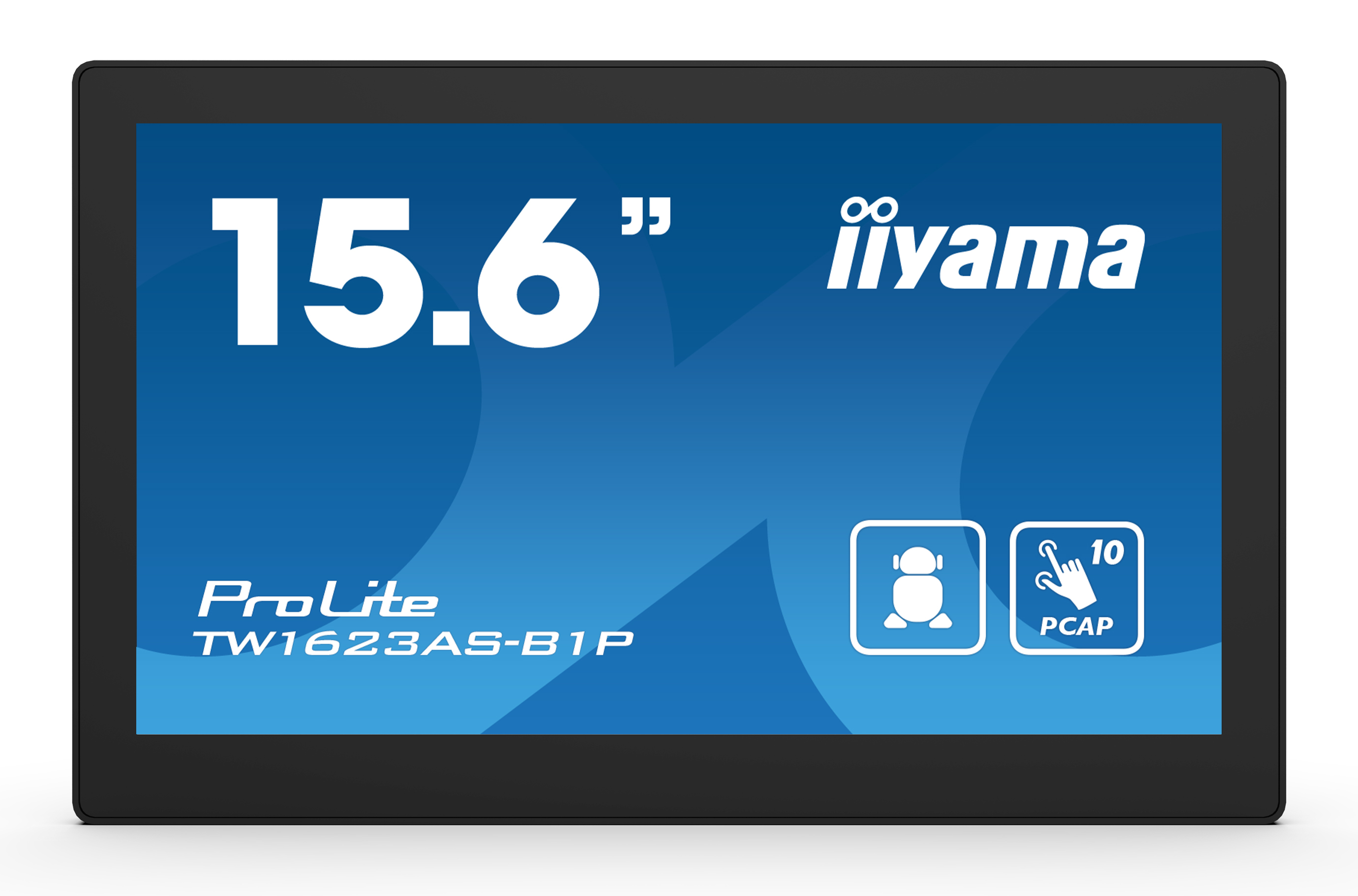 iiyama TW1623AS-B1P affichage de messages Écran plat interactif 39,6 cm (15.6") Wifi 450 cd/m² Double Full HD Noir Écran tactile Intégré dans le processeur Android 24/7