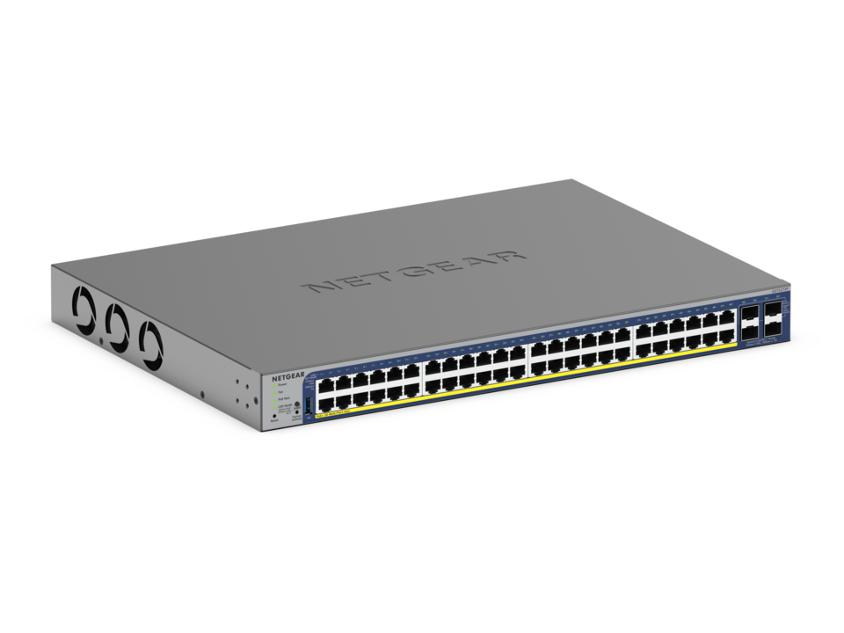 NETGEAR GS752TXP Géré L2/L3/L4 10G Ethernet (100/1000/10000) Connexion Ethernet, supportant l'alimentation via ce port (PoE) Noir