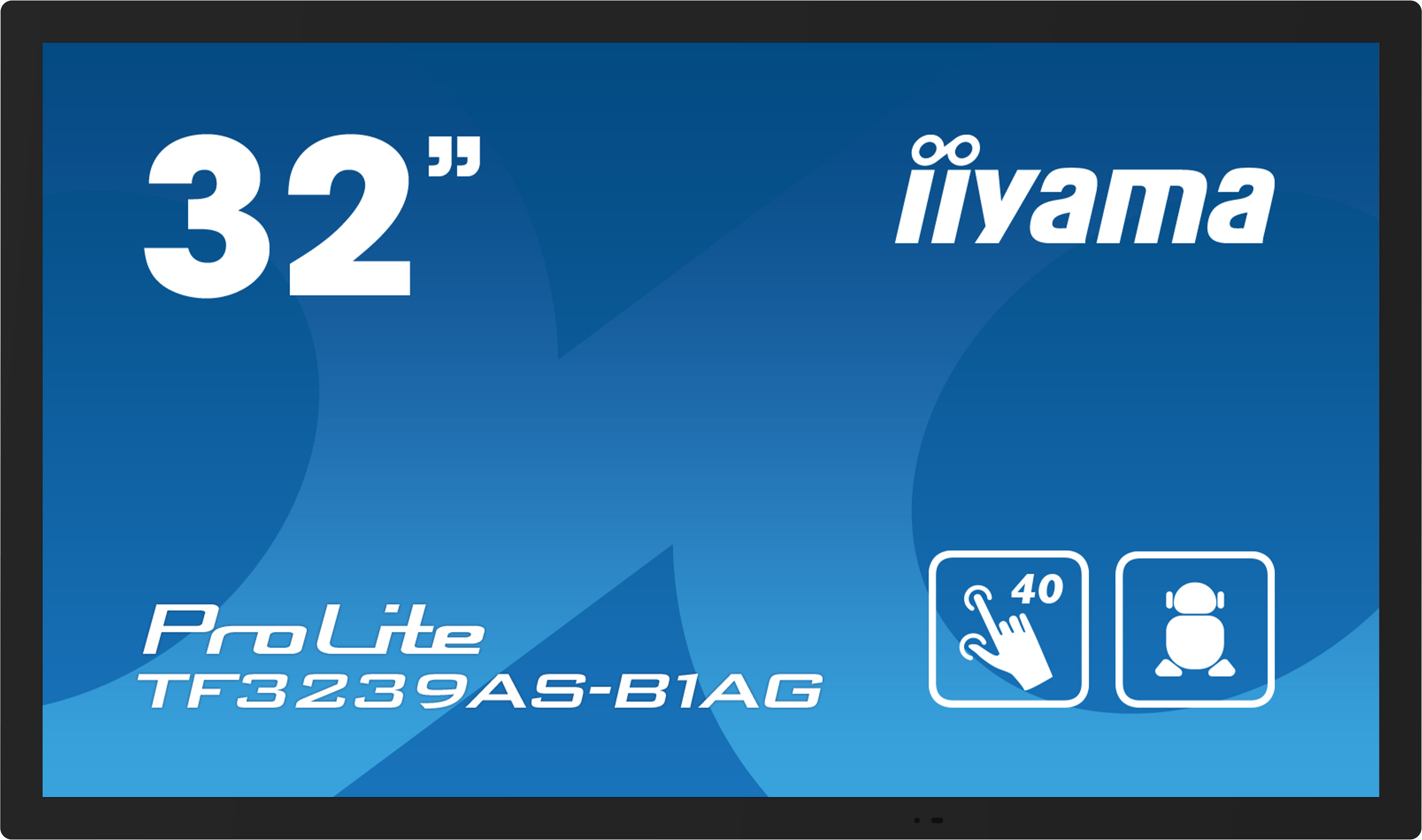 iiyama TF3239AS-B1AG affichage de messages Écran plat de signalisation numérique 80 cm (31.5") LED 500 cd/m² 2.4K Ultra HD Noir Écran tactile Intégré dans le processeur Android 24/7