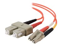 C2G LC-SC 50/125 OM2 Duplex Multimode PVC Fiber Optic Cable (LSZH)