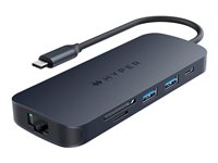 HYPER HD4004GL hub & concentrateur USB 3.2 Gen 1 (3.1 Gen 1) Type-C 10000 Mbit/s Bleu, Gris