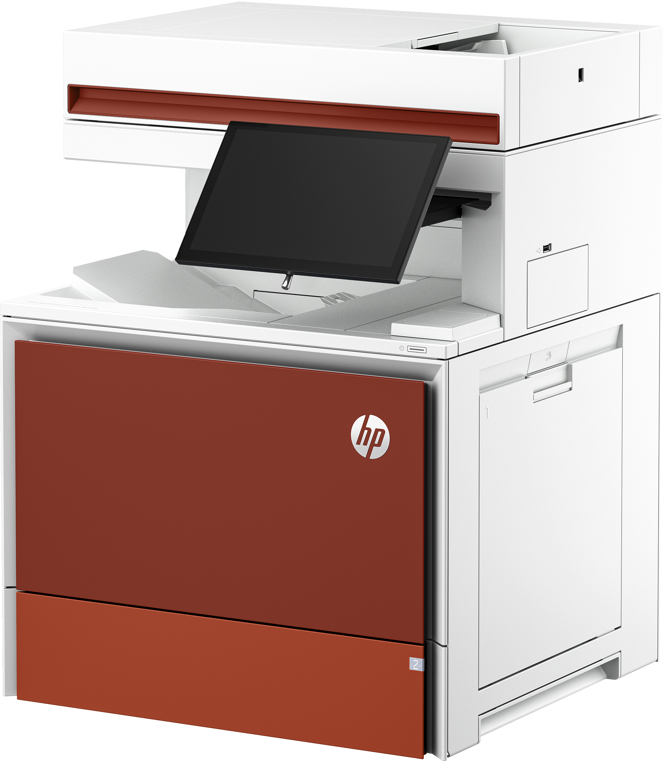 HP Color LaserJet Enterprise Flow Imprimante multifonction 6800zf, Impression, copie, scan, fax, Flow. Écran tactile. Agrafage. Cartouche TerraJet