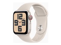 Apple Watch SE OLED 40 mm Numérique 324 x 394 pixels Écran tactile 4G Beige Wifi GPS (satellite)